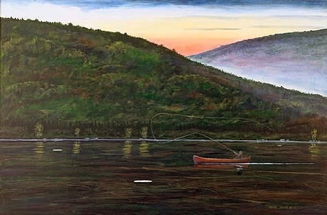 “Rise at Sunset”
Fly fishing at sunset.

24" x 36"