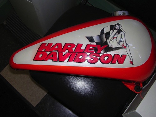 Harley Davidson Motorcycle tank.